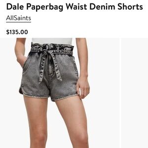 Dale Paperbag Waist Denim Shorts in Snow Black
from Allsaints